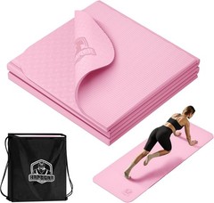 HAPBEAR Foldable Non-Slip TPE Yoga Mat, 72x24in, Eco-Friendly, For Travel