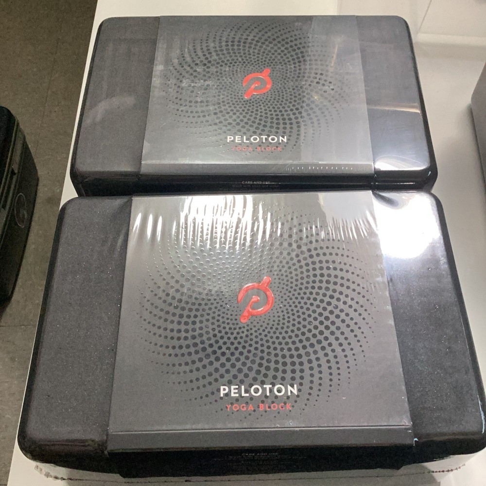 2 PELETON YOGA BLOCKS Black Foam (4x6x9 in) – Health Exercise Workout Sport NEW