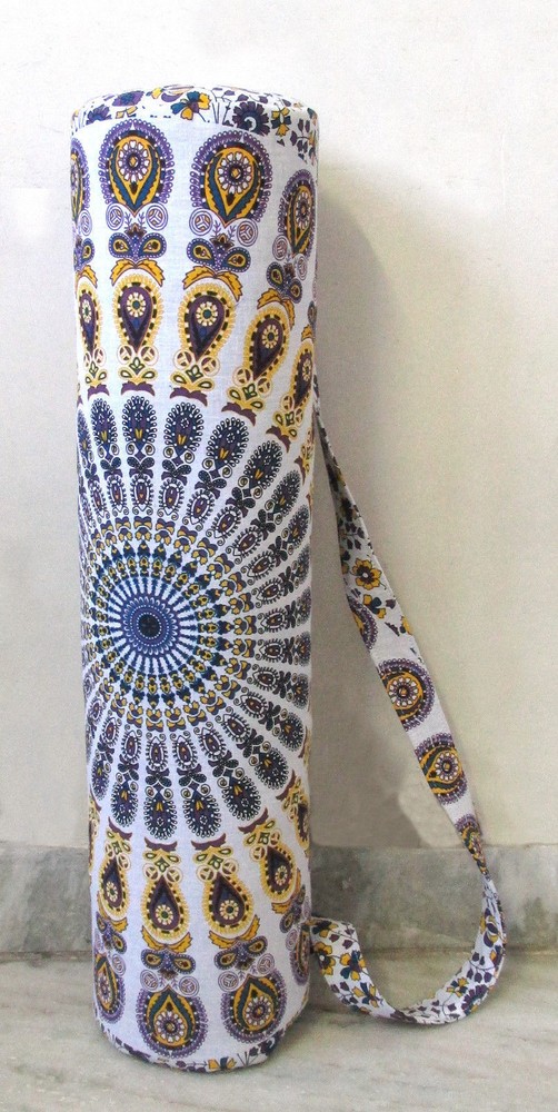 New Indian Mandala Yoga Bag Hippie Gym Mat Carrier Bag With Shoulder Strap Throw