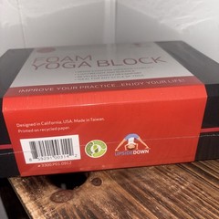9″ x 6″ x 3″ RECYCLED FOAM YOGA BLOCK, indoor or outdoor prop for balance