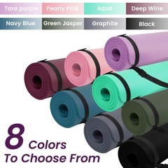 Yoga Mat 1/2 Inch Extra Thick High Density Exercise Mat, Taro Purple