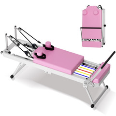Pilates Reformer Machine For Home Gym Workout, Foldable Pilates Equipment