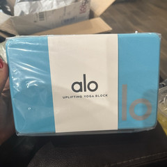Alo Yoga A0084U Uplifting Foam Yoga Block Blue/Silver One Size 9x4x6 in