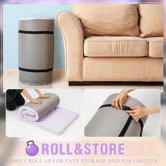 Thick Foldable Yoga Mat with Carry Strap, 72″X24″ Non-Slip Portable Foam Gym Mat