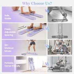 8-in-1 Portable Pilates Reformer Set – Multi-Functional Home Fitness Equipment