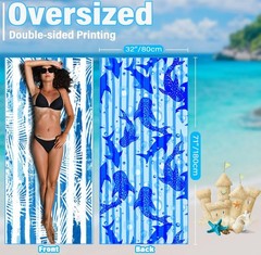 2 Pack Lightweight Thin Microfiber Beach Towel Sand Free Quick Dry Absorbent …