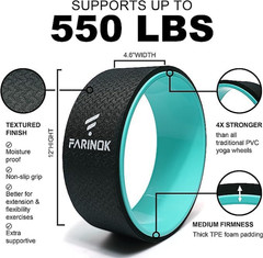 Yoga Wheel for Stretching & Flexibility to Help Back Aches & Tension, Deep Tissu