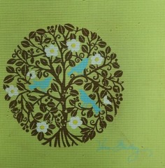Vintage Retired Vera Bradley Yoga Mat & Drawstring Carry Bag “Sittin’ In A Tree”