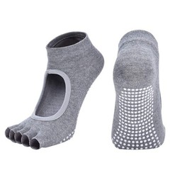 2 Pairs Toeless Yoga Socks Non-Slip Grips for Pilates Ballet Dance Barefoot W…