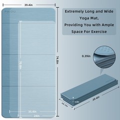 Foldable Yoga Mat (10MM) 75’’x40’“ Quick Fold，Easy Storage