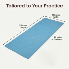 LFH Home Handmade Cotton Yoga Mat Cotton Rug For Exercise, Workout, Fitness -…