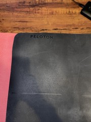 EUC Peloton Reversible Heavy Duty Workout Mat Black Red 71×26 5mm thick Free S/H