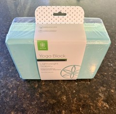 Gaiam Yoga Supportive Foam Block Soft Pilates Meditation Blue 9x6x4 NEW