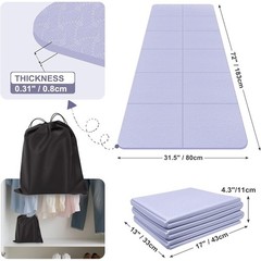 Thickened Portable Folding Exercise Mat Yoga Pilates Gym Anti-Slip Workout New