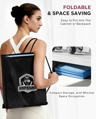 HAPBEAR Foldable Non-Slip TPE Yoga Mat, 72x24in, Eco-Friendly, For Travel