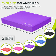 Exercise Balance Pad, Non-Slip Cushioned Foam Mat & Knee Pad for Fitness and Sta