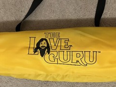 SUPER RARE The Love Guru Movie Yellow Yoga Mat and Cover Holder Carrier Bag