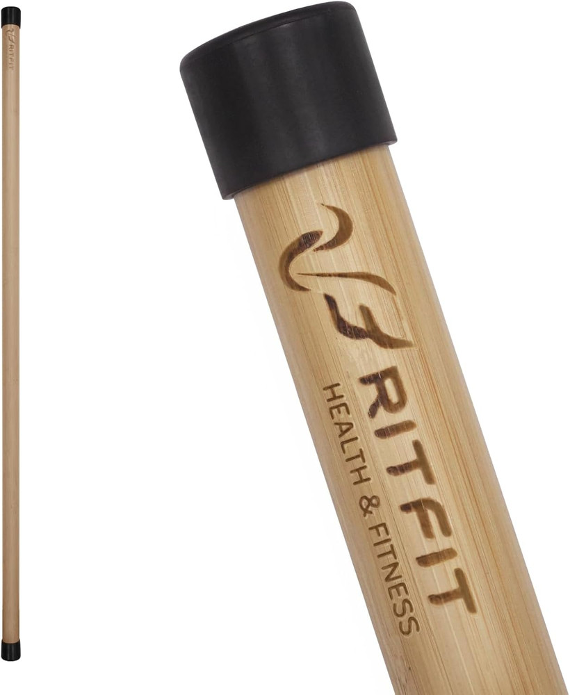 5Ft Natural Bamboo Yoga Stick for Stretching and Flexibility