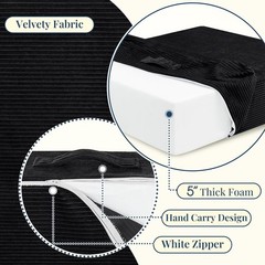 Wellsin Solid Square Floor Pillows for Adults Kids – Large Meditation Floor P…