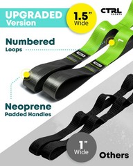Stretching Strap with Loops – Non Elastic Stretch Band for Physical Therapy, …