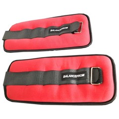 BalanceFrom Fitness Fully Adjustable Ankle, Wrist, Arm, Leg Weights, 10-lb Pair