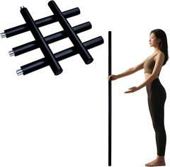 Adjustable 5ft Yoga Stick with Foam Grip for Flexibility and Balance