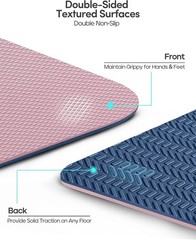 Heathyoga Yoga Mat Non Slip TPE Pilates Exercise Mats for Home Workout Gym Fitne