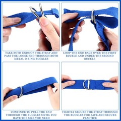 6 Pcs Yoga Strap for Stretching 8 Ft Yoga Exercise Adjustable Straps Bands wi…