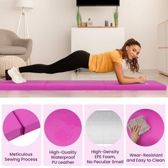 Fitvids Folding Exercise Gymnastics Mat 2’x6′ Portable Non-Slip