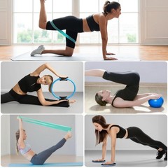 Pilates Ring Set, Essentials Kit for Home Workouts Women, 18-Pieces