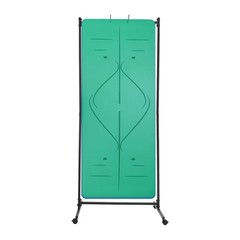 185cm Yoga Mat Holder Hanging,Iron Yoga Mats Storage Rack w/ Double Sided Hooks