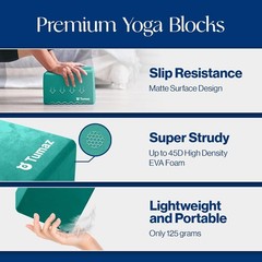 Lightweight Non-Slip Yoga Blocks Set – Eco-Friendly EVA & Cork, Includes E-Book