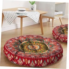 Mandala Meditation Cushion, 22×22 inch round 08.mandala Meditation Cushion-2