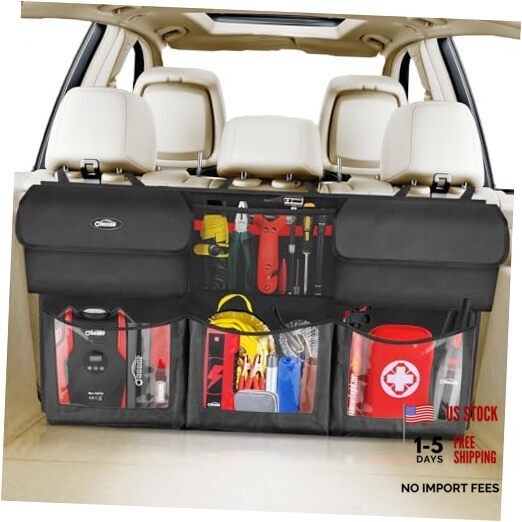 Trunk Organizer for Car – Hanging Car Organizer – 6 Large Regular – 43.3x19in