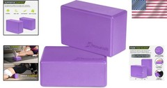 Flexible Yoga Blocks 4”x6”x9” – Lightweight EVA Set of 2 for Safe Alignment