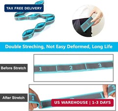 Stretch Strap, Elastic Yoga Stretching Strap, Multi-Loop for Physical Therapy, P