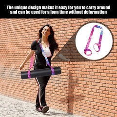 2 Pack Yoga Mat Strap, Printed Yoga Mat Strap, Adjustable Yoga Mat Fi…