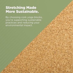 Cork Yoga Blocks Non-Slip Durable Support Asana Practice Fitness Accessories New