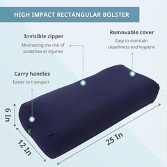 Premium Bolster, Soft & Supportive Meditation Pillow with Carry Handle, Lightwei