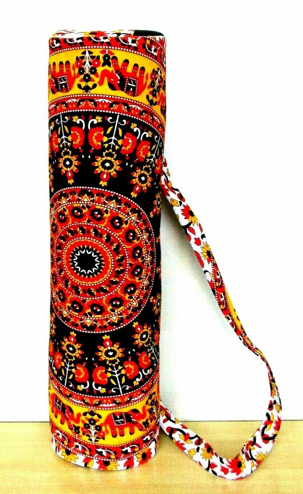 Mandala Fancy Yoga Mat Carrier Bag With Shoulder Strap Zipper Yoga Bags