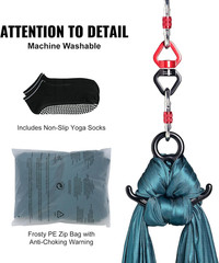 Aerial Silk & Yoga Swing, Aerial Yoga Hammock Kit with 100Gsm Nylon Fabric, Full