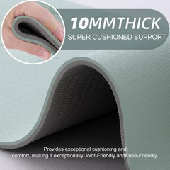 Yoga Mat 72×24 Inches Extra Thick Non Slip TPE Fitness Mat with Storage Bag