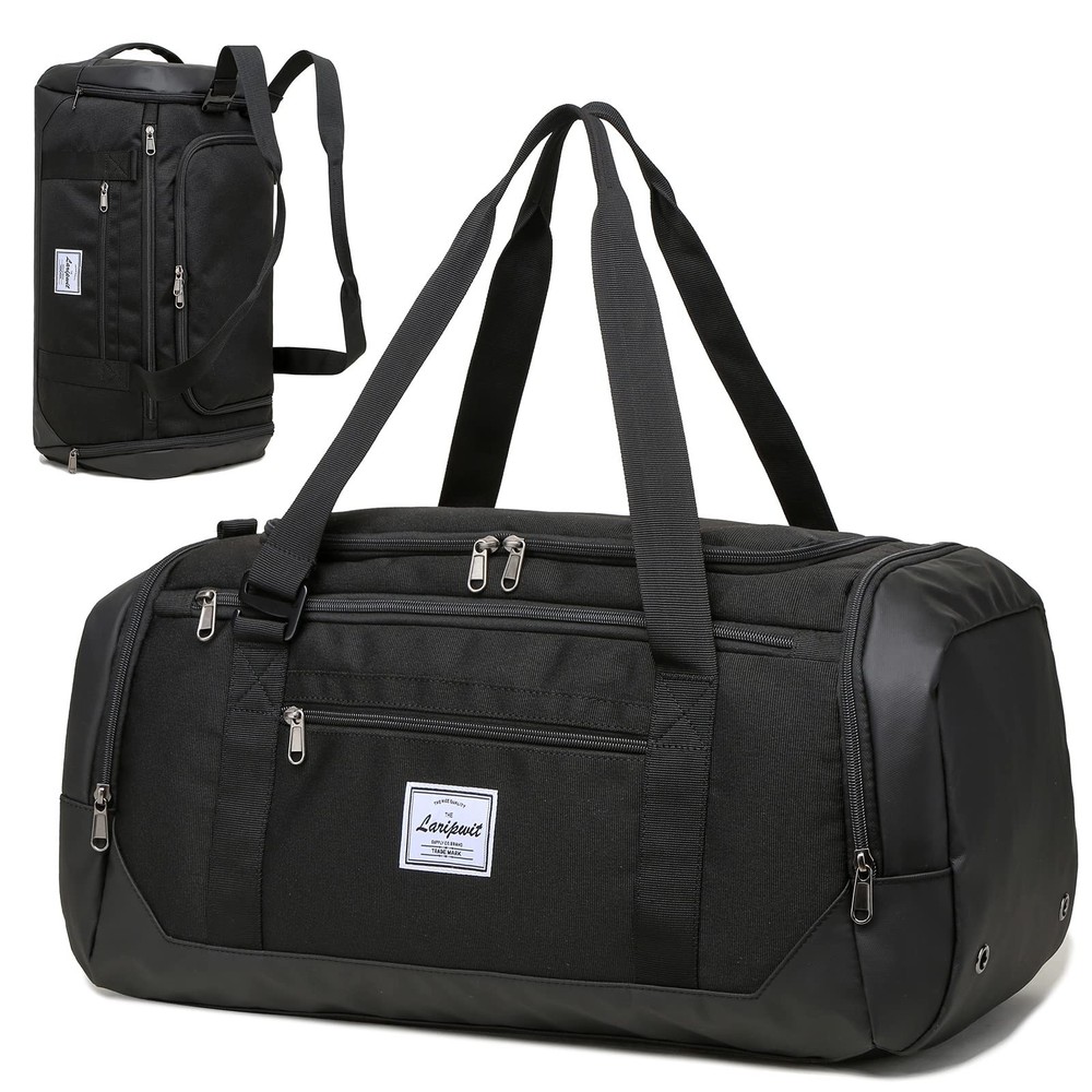 Laripwit Travel Duffle Bag for men 40L Medium Sports Gym Bag with Wet Pocket …
