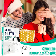 Wall Pilates Workouts for Women-58 Exercise Cards with Pilates Mat Workout Postu