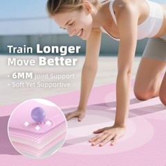 Extra Large Yoga Mat – 72″x35″, Non-Slip TPE Exercise Mat for Women & Men, 1/…
