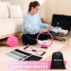 Pilates Essentials Kit for , at Home Workout Equipment with Mini , Pilates Ri…