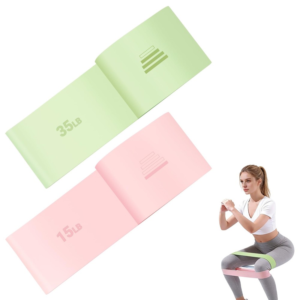 Resistance Bands for Working Out 2-Pack Elastic Exercise Bands for Strength T…