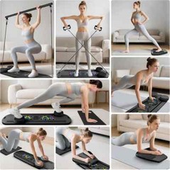Pilates Reformer, Reformer Pilates Machine for Home Workout, Multifunctional Abd
