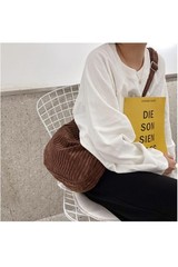 Ulisty Women Small Corduroy Hobo Bag Wide Strap Crossbody Bag Shoulder Bag Ca…