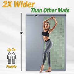 Large Yoga Mat – 6’x4’ Wide Exercise Mat – 8mm Thick Non-Slip Workout Mat